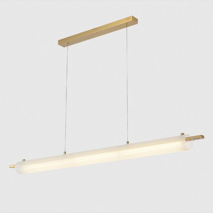 Подвесной светильник TUNNEL SP40 LED BRASS (стекло, цвет белый)