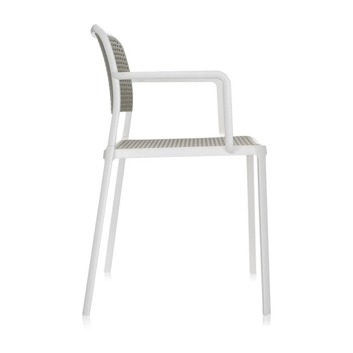 Стул Audrey светло-серого цвета с подлокотниками  - лучшие Обеденные стулья в INMYROOM