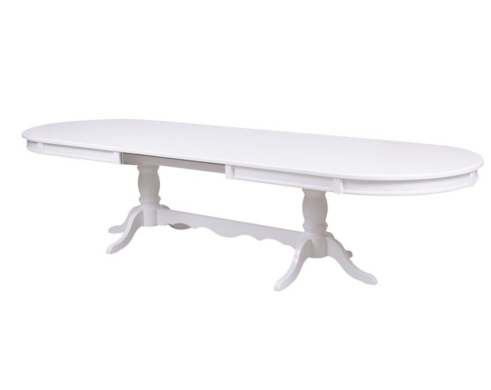 Раздвижной обеденный стол Верона белого цвета - купить Обеденные столы по цене 66590.0