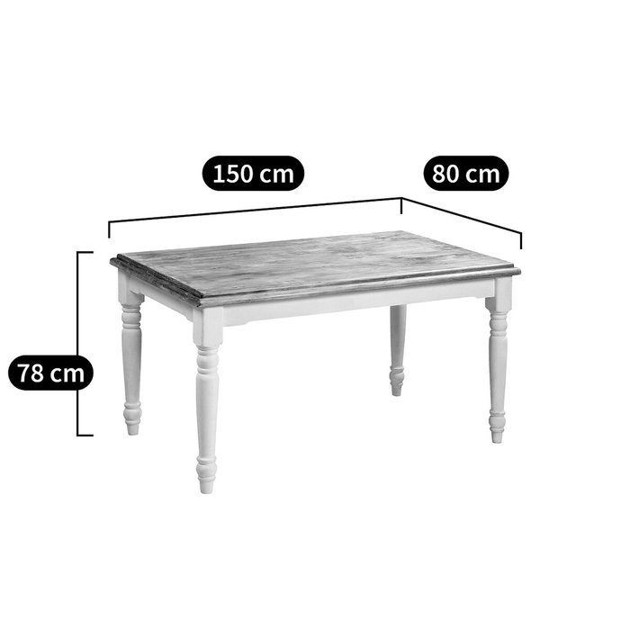 Обеденный стол Germaine из массива сосны   - купить Обеденные столы по цене 46843.0