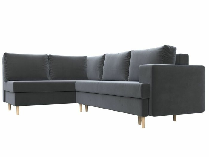 Угловой диван-кровать Сильвана серого цвета левый угол - лучшие Угловые диваны в INMYROOM