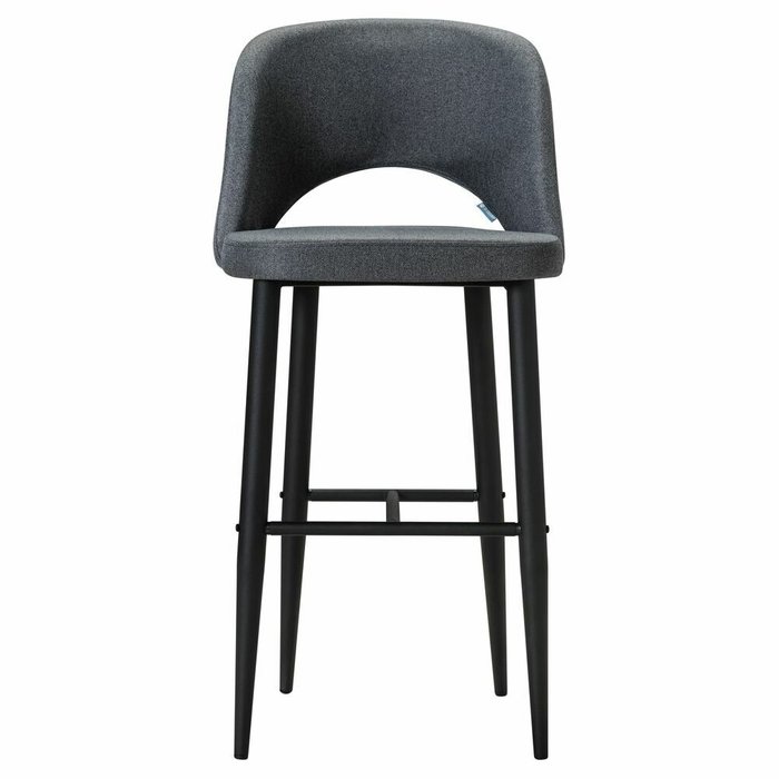 Барный стул Lars серого цвета с черными ножками - купить Барные стулья по цене 11090.0