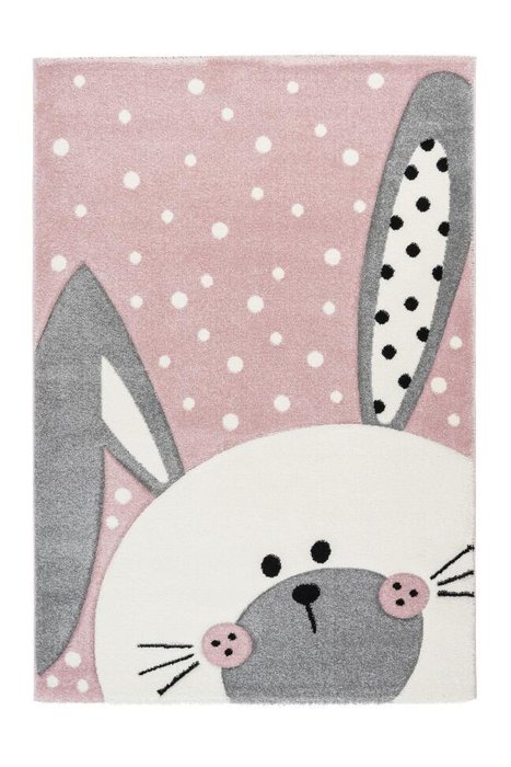 Детский ковер Amigo Rabbit Pink розового цвета 80х150 Детский ковер Amigo Rabbit Pink розового цвета 80х150