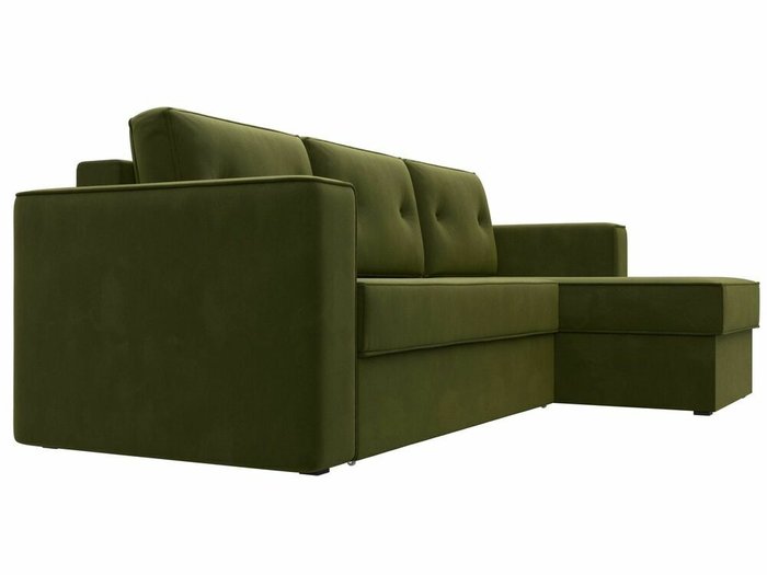 Угловой диван-кровать Принстон зеленого цвета правый угол  - лучшие Угловые диваны в INMYROOM