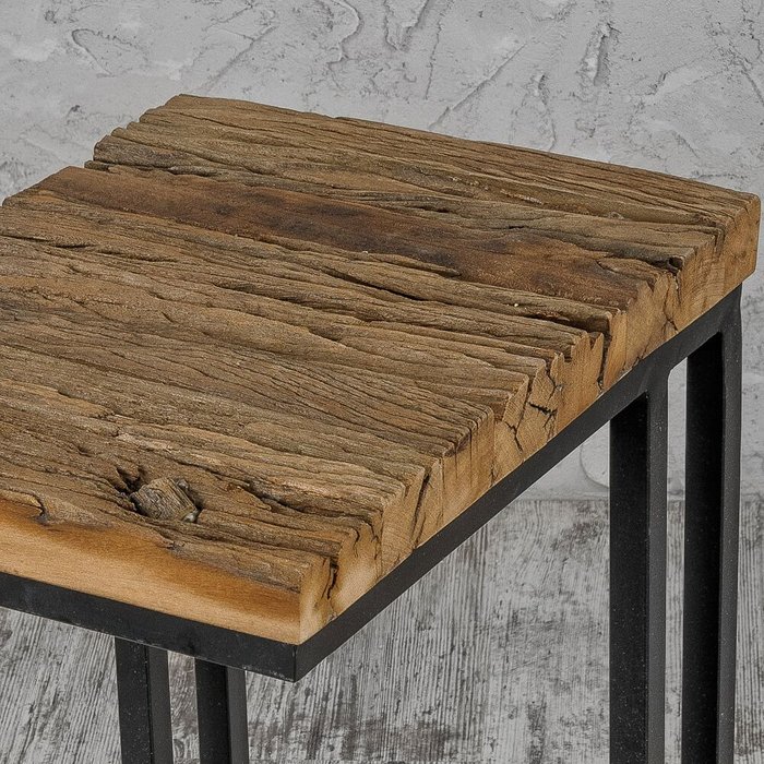 Кофейный стол из металла и дерева - лучшие Кофейные столики в INMYROOM