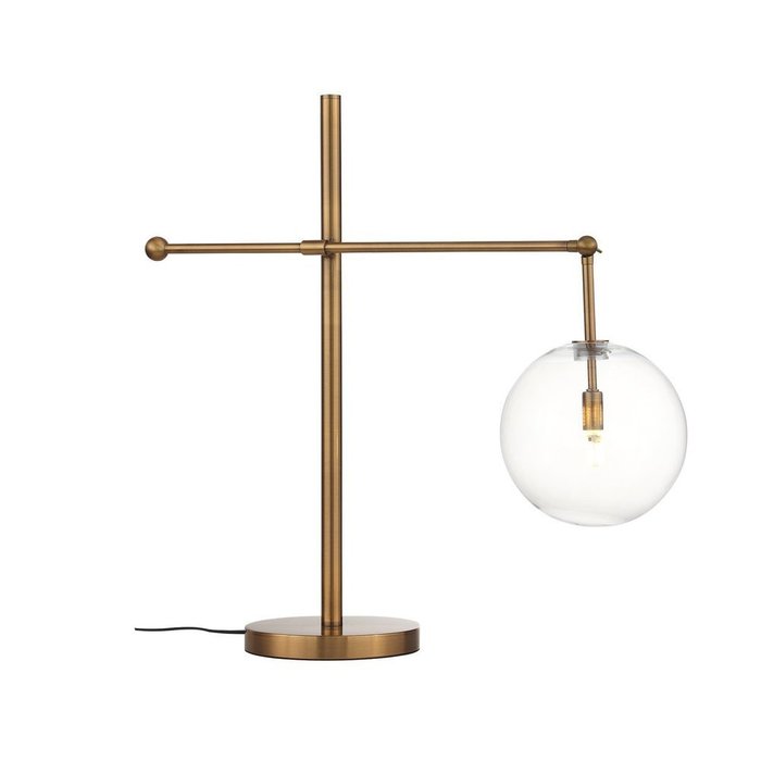 Настольная лампа Sandro с прозрачным плафоном - лучшие Настольные лампы в INMYROOM