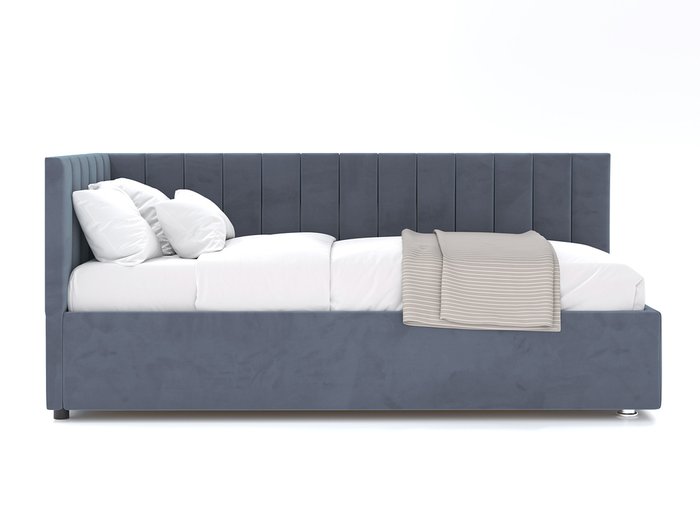 Кровать Negga Mellisa 90х200 серого цвета с подъемным механизмом левая - купить Кровати для спальни по цене 49200.0