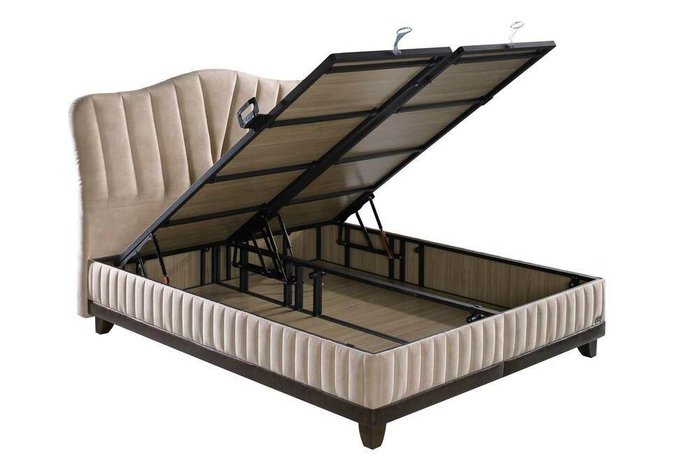 Кровать с подъёмным механизмом Thermic Prime 160х200 бежевого цвета - купить Кровати для спальни по цене 198300.0