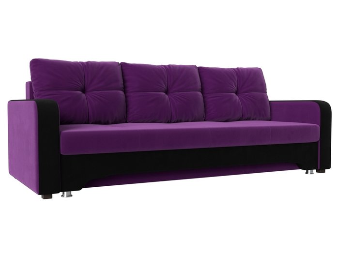 Прямой диван-кровать Ник-3 фиолетового цвета