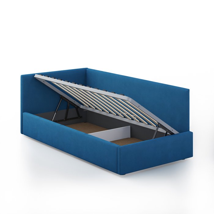 Кровать Меркурий-2 120х190 синего цвета с подъемным механизмом - лучшие Кровати для спальни в INMYROOM