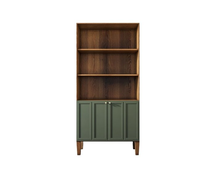 Книжный шкаф Andersen коричнево-зеленого цвета