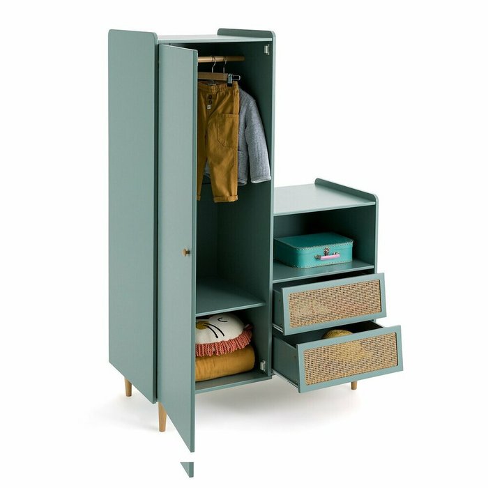 Шкаф-этажерка детский Taga  зеленого цвета - лучшие Детские шкафы в INMYROOM