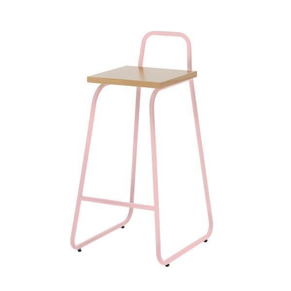 Барный стул Bauhaus розового цвета