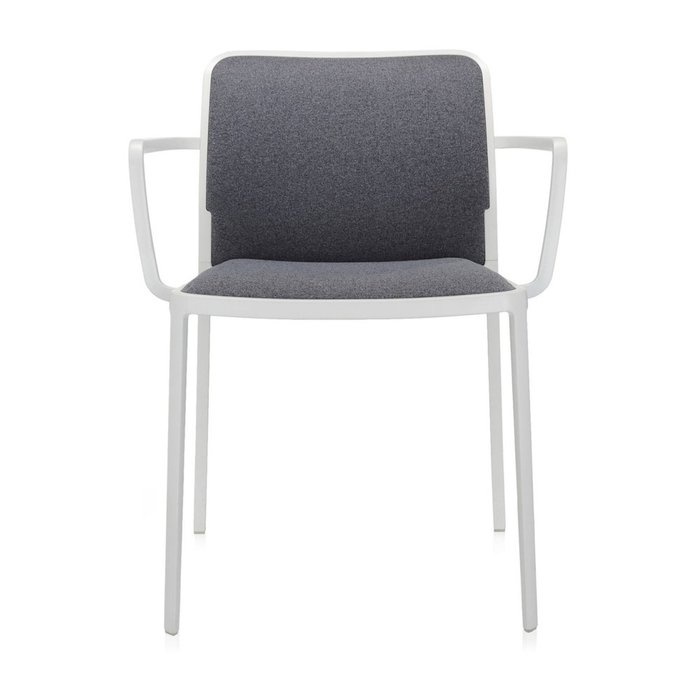 Стул Audrey Soft темно-серого цвета с подлокотниками - купить Обеденные стулья по цене 89380.0
