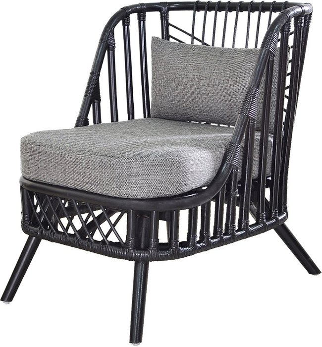Кресло садовое черно-серого цвета