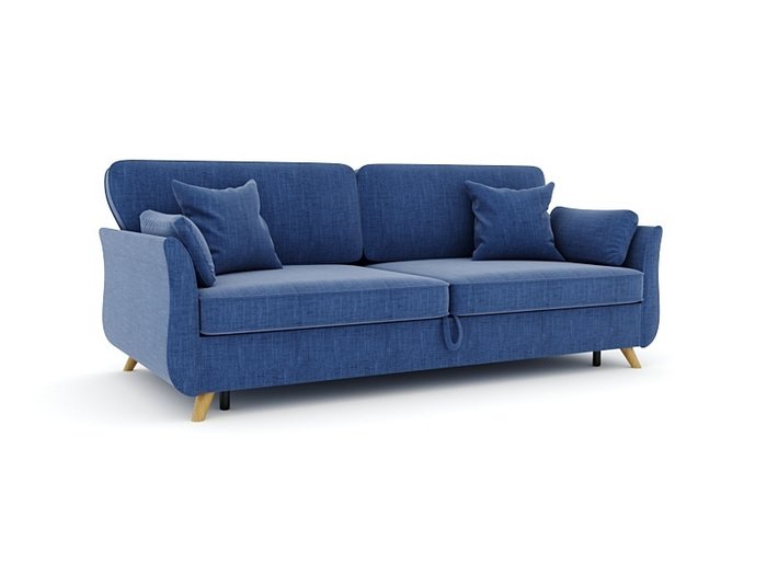 Диван-кровать Коко синего цвета - купить Прямые диваны по цене 95300.0