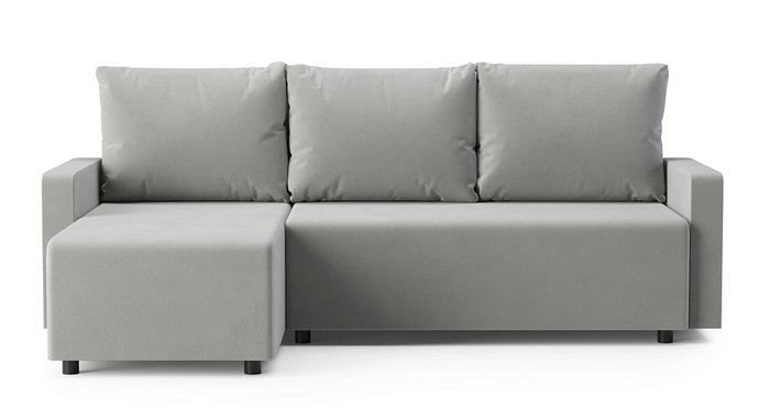 Угловой диван-кровать Винс светло-серого цвета - купить Угловые диваны по цене 34729 Угловой диван-кровать Винс светло-серого цвета - купить Угловые диваны по цене 34729