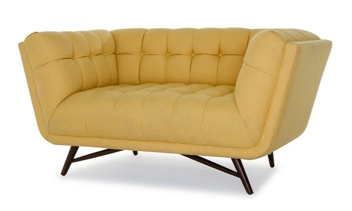 Прямой диван желтого цвета - купить Прямые диваны по цене 56000.0