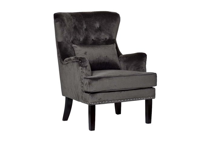 Кресло серого цвета с подушкой - купить Интерьерные кресла по цене 37200.0