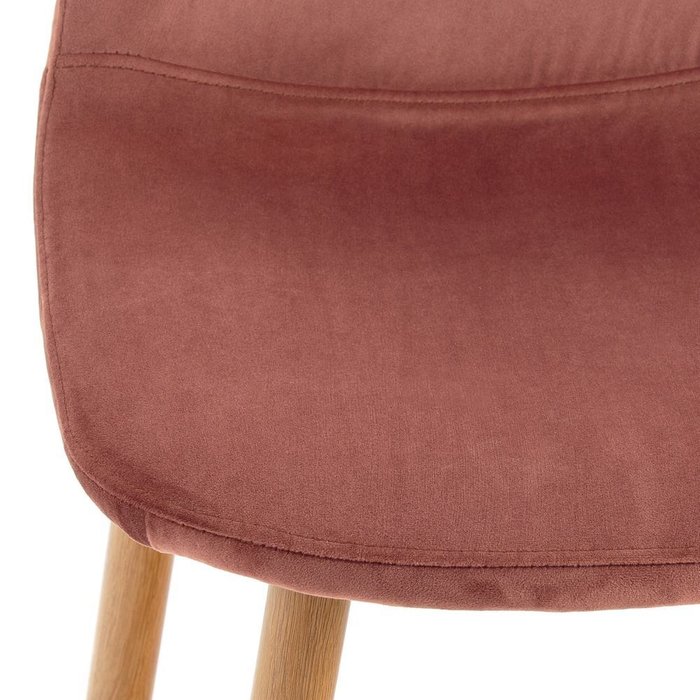 Комплект из двух полубарных стульев Iena розового цвета - лучшие Барные стулья в INMYROOM