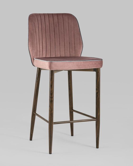 Стул полубарный Лоренс пыльно-розового цвета - купить Барные стулья по цене 7990.0
