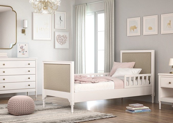 Кровать Elit 90х200 бело-бежевого цвета - лучшие Одноярусные кроватки в INMYROOM