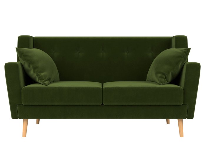 Диван Брайтон зеленого цвета  - купить Прямые диваны по цене 27999.0