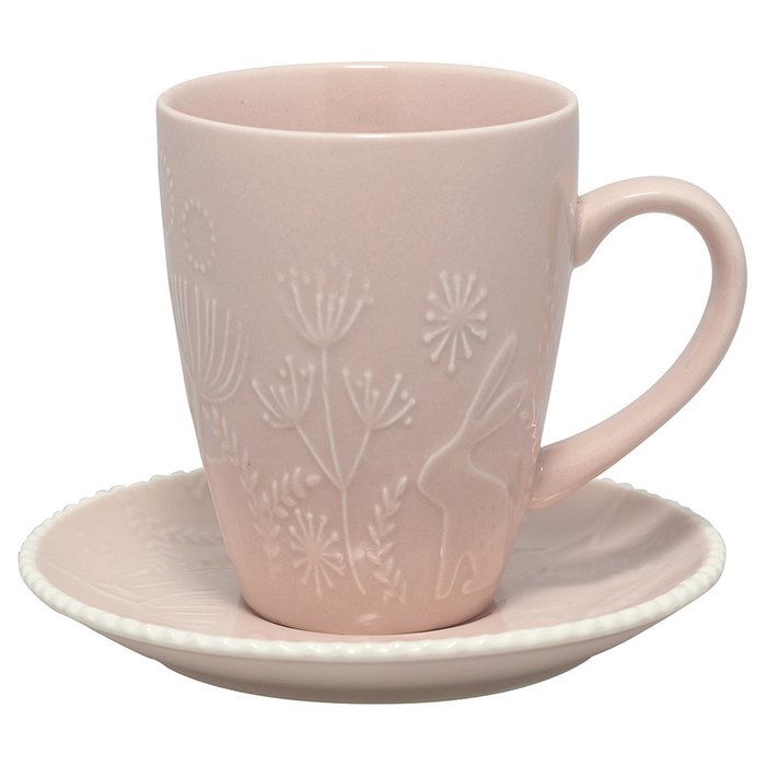 Чайная пара Evy pale pink из керамики