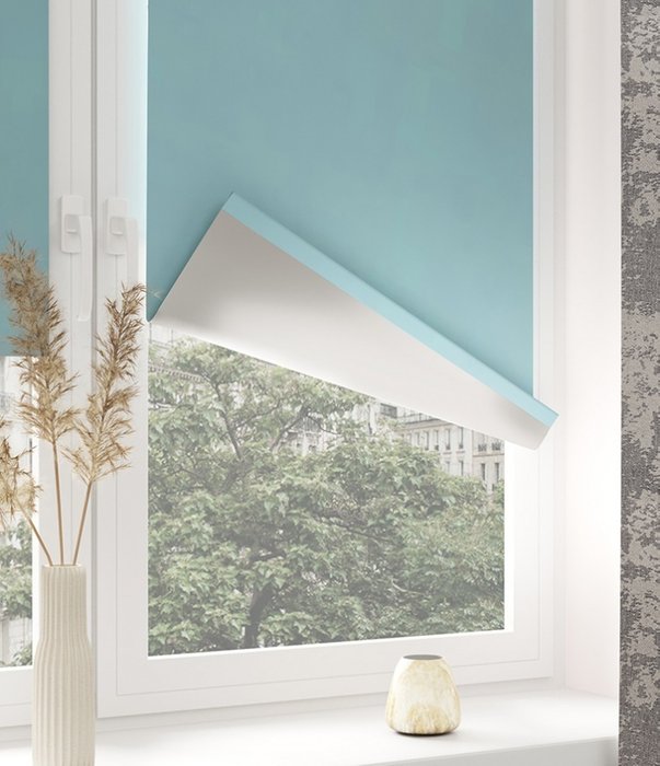 мини ролета Блэкаут сильвер 42,5х175 бирюза - купить Шторы по цене 754