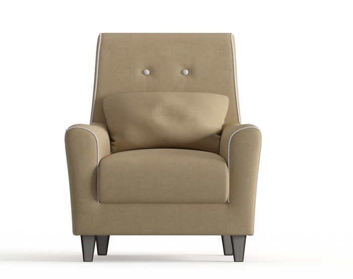 Кресло Мерлин в обивке из велюра темно-бежевого цвета - купить Интерьерные кресла по цене 11290.0
