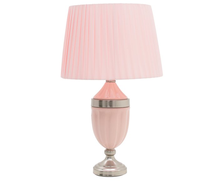 Лампа настольная розового цвета