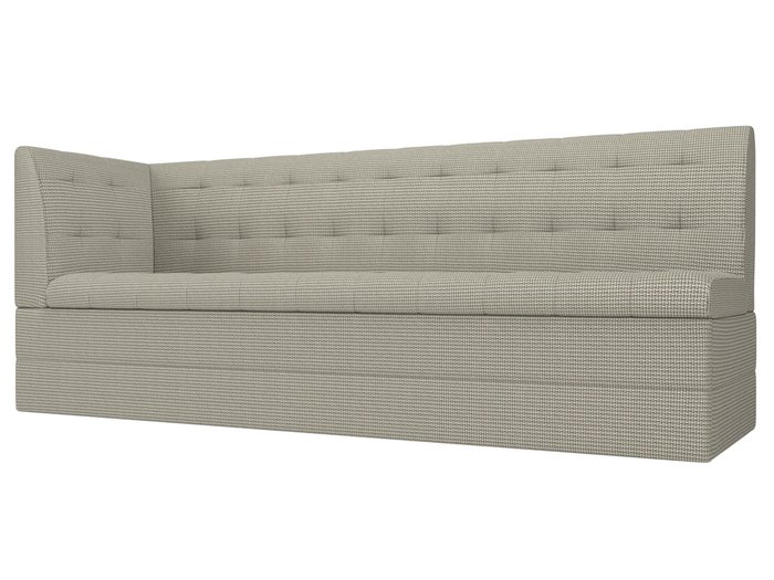 Угловой диван-кровать Бриз серо-бежевого цвета с углом слева