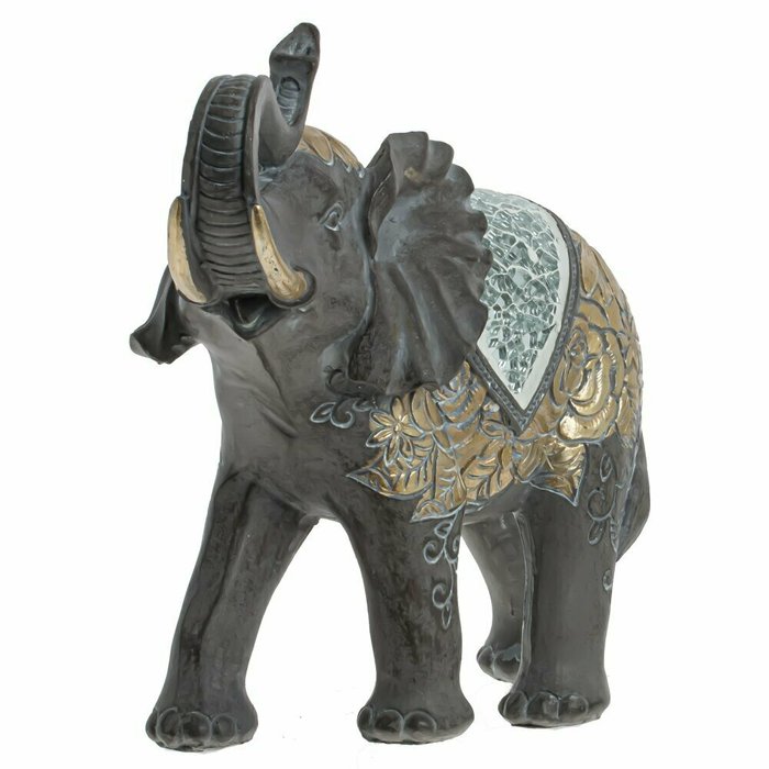 Фигурка декоративная Слон серого цвета - купить Фигуры и статуэтки по цене 3220.0