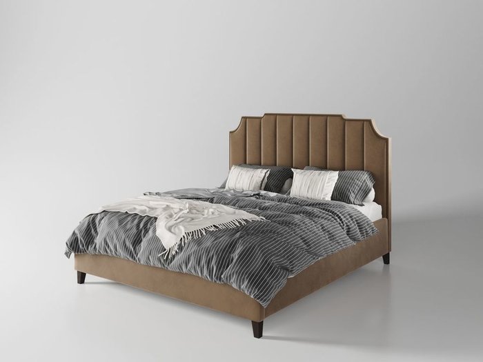 Кровать Даллас 140х200 коричневого цвета  с подъемным механизмом