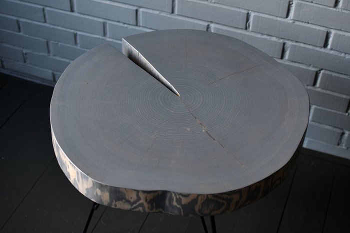 Кофейный стол Pine 02 серо-черного цвета - купить Журнальные столики по цене 14900.0