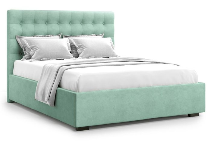 Кровать с подъемным механизмом Brayers 160х200 мятного цвета - купить Кровати для спальни по цене 40000.0