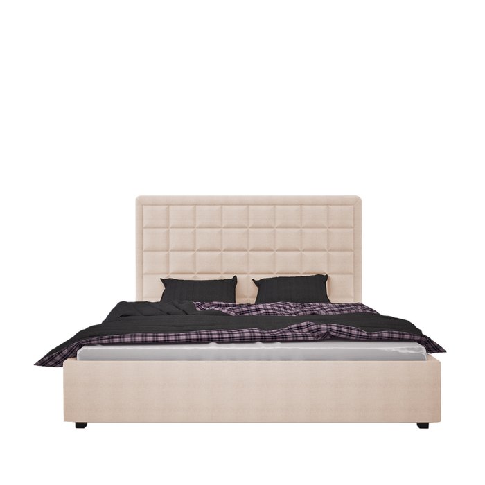 Кровать Elizabeth Велюр Светло-бежевый 140х200 - купить Кровати для спальни по цене 102000.0