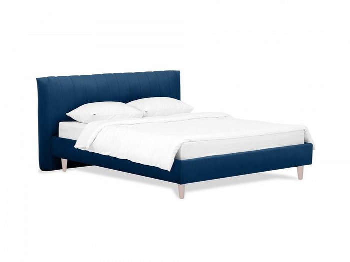 Кровать Queen Anastasia L 160х200 темно-синего цвета