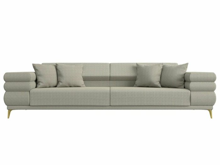 Прямой диван-кровать Лига 021 серо-бежевого цвета  - купить Прямые диваны по цене 53999.0