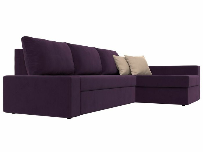 Угловой диван-кровать Версаль фиолетового цвета правый угол - лучшие Угловые диваны в INMYROOM