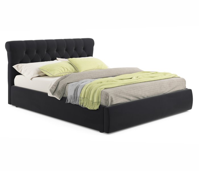 Кровать Ameli 160х200 с подъемным механизмом черного цвета