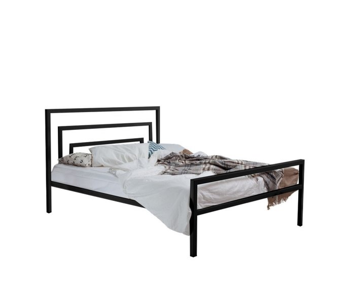 Кровать Атланта 180х200 черного цвета - купить Кровати для спальни по цене 29990.0