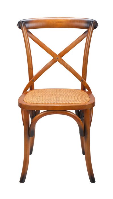 Венский стул Cross back foxy оранжевого цвета Венский стул Cross back foxy оранжевого цвета