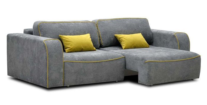 Диван-кровать Тулон желто-серого цвета - купить Прямые диваны по цене 55200.0