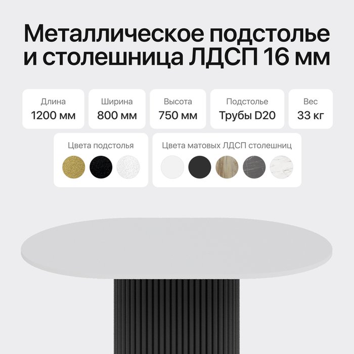 Обеденный стол Trubis Wood 120 с металлическим чёрным подстольем и белой столешницей - лучшие Обеденные столы в INMYROOM Обеденный стол Trubis Wood 120 с металлическим чёрным подстольем и белой столешницей - лучшие Обеденные столы в INMYROOM