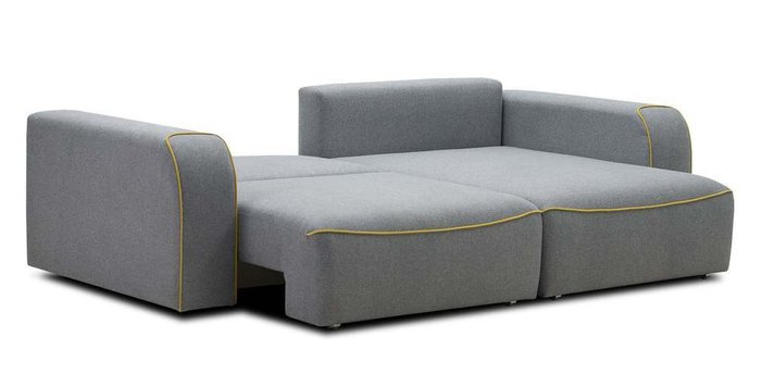 Угловой диван-кровать Тулон желто-серого цвета - лучшие Угловые диваны в INMYROOM