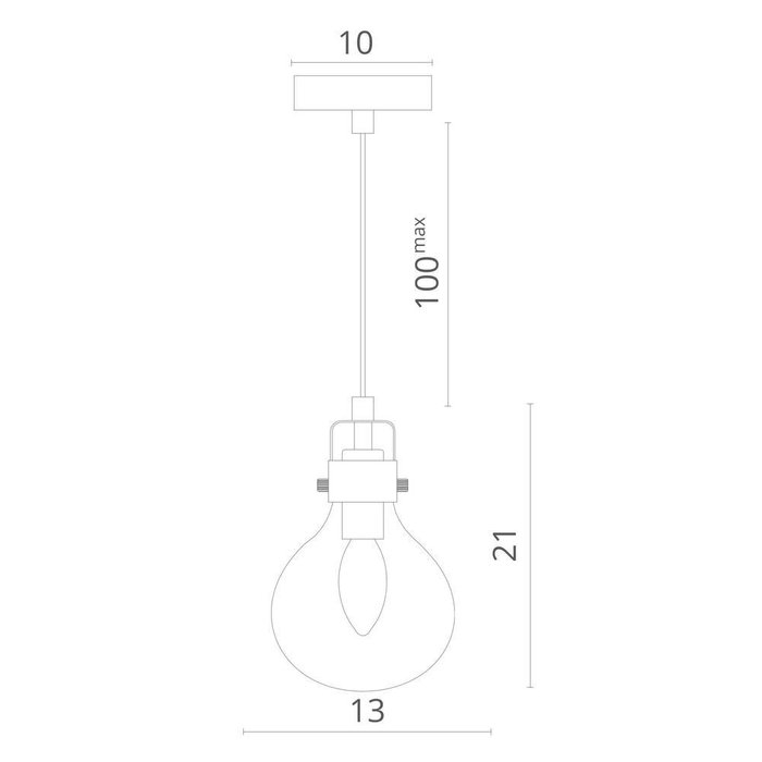Светильник подвесной Houston со стеклянным плафоном - купить Подвесные светильники по цене 1140.0
