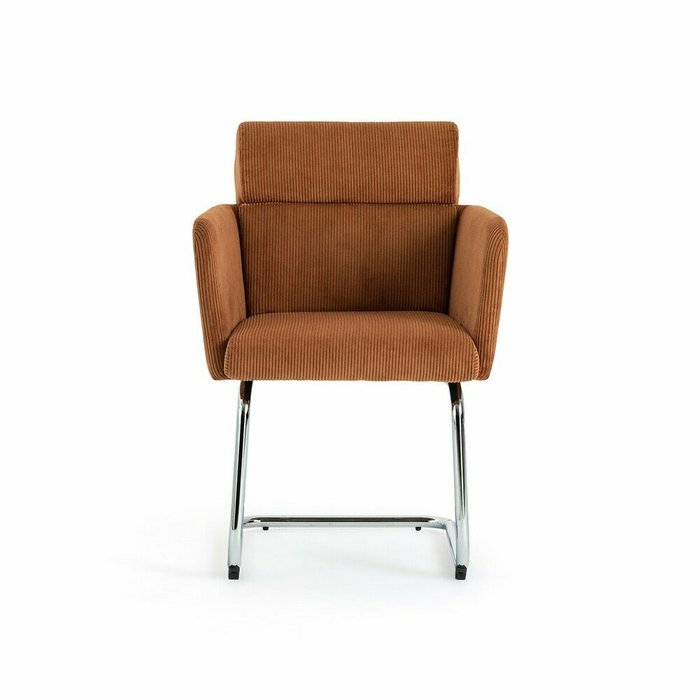 Кресло для столовой из рифленого велюра Canti коричневого цвета - купить Интерьерные кресла по цене 31505.0