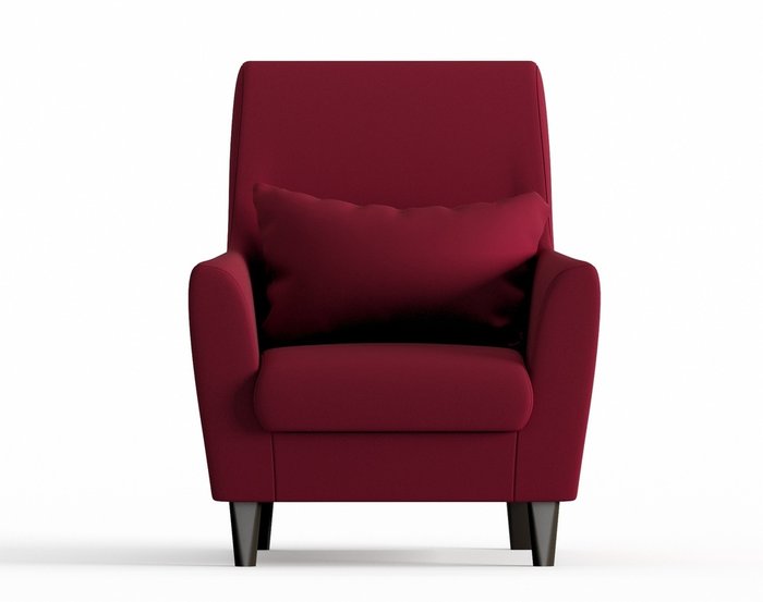Кресло из велюра Кастилия бордового цвета - купить Интерьерные кресла по цене 10190.0