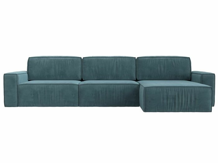 Угловой диван-кровать Прага Классик лонг темно-бирюзового цвета правый угол - купить Угловые диваны по цене 102999.0